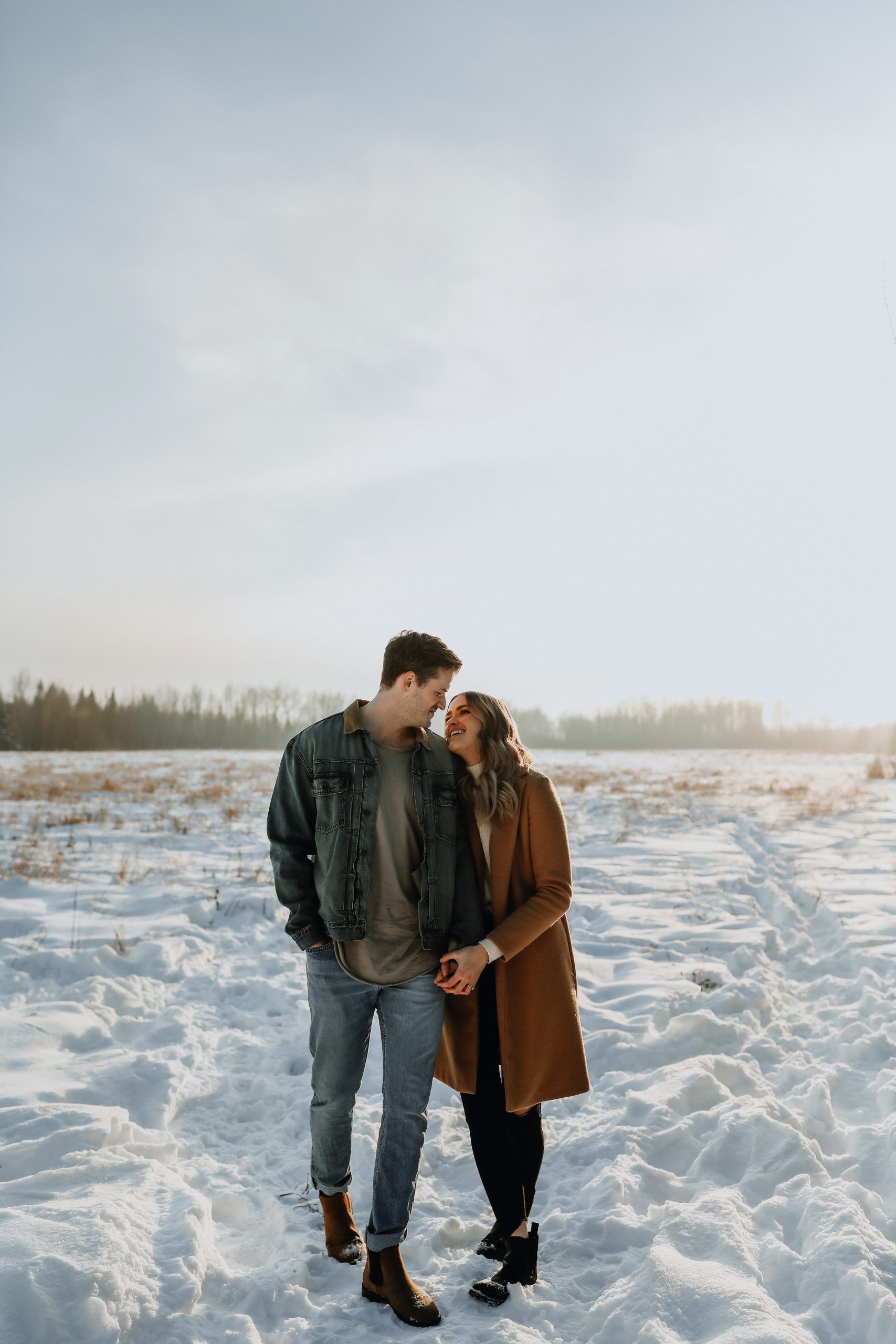 winter engagement session 