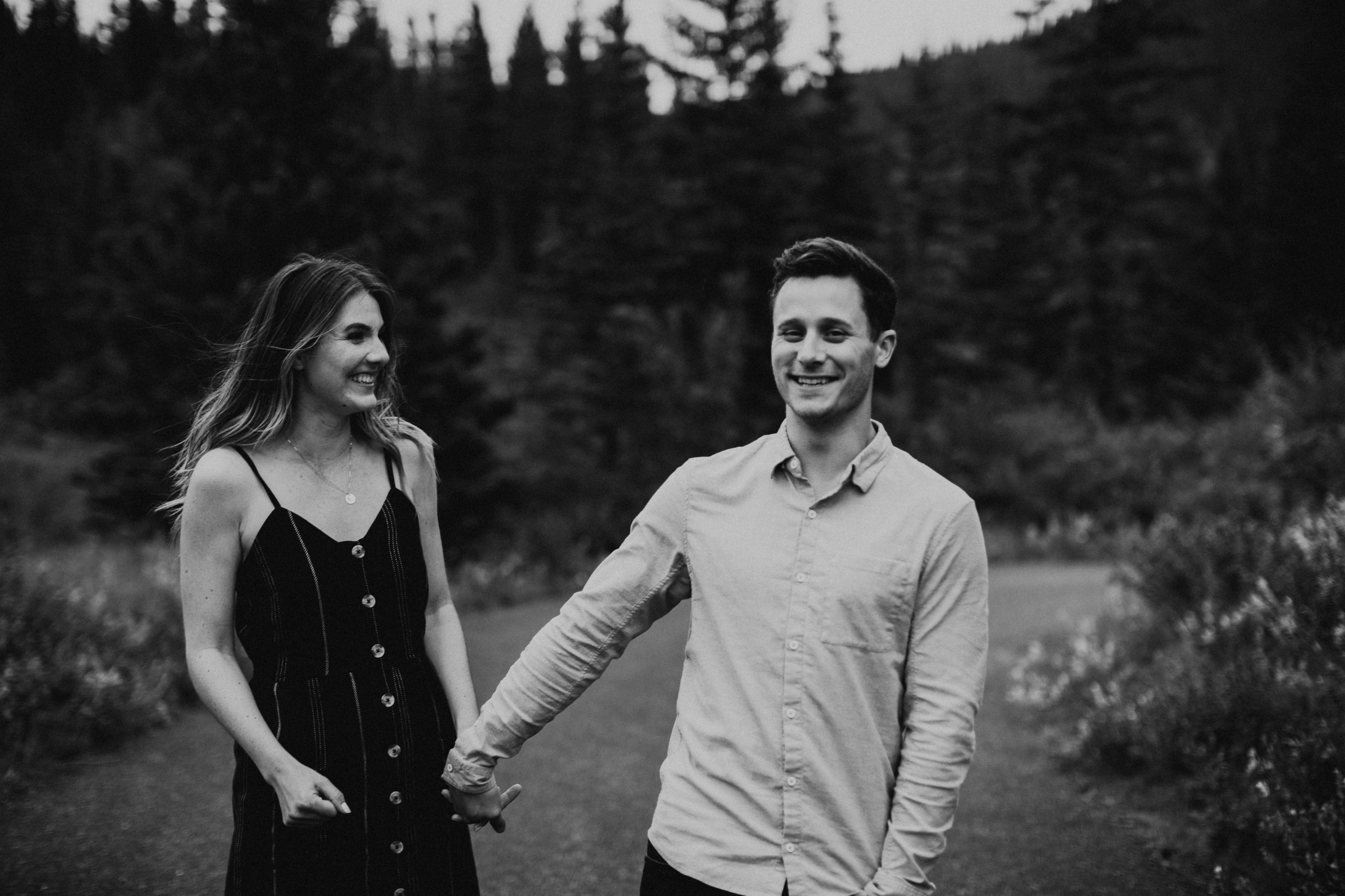 Barrier Lake Engagement Session, couple in kananaskis adventuring in the mountains together