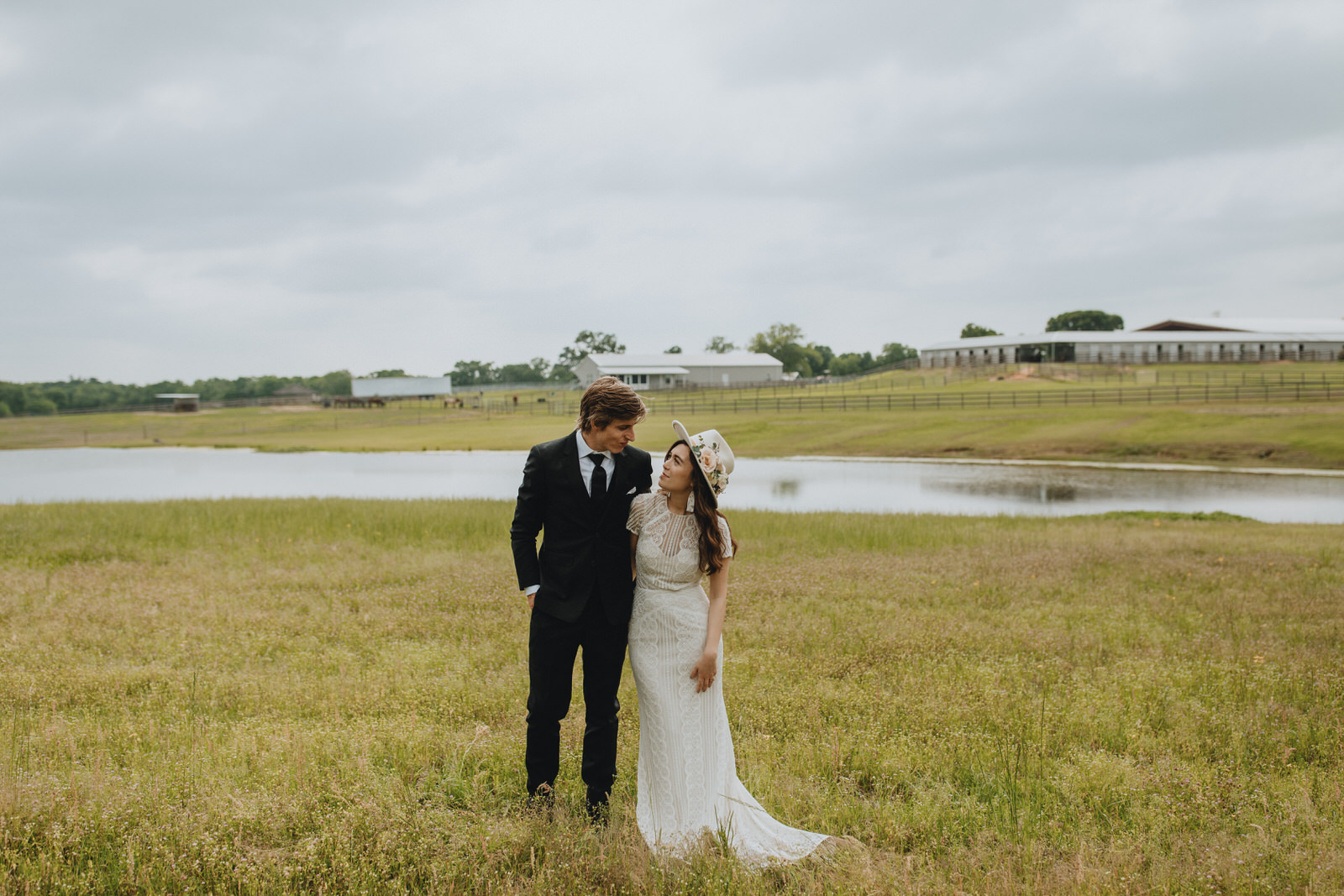 BHLDN wedding dresses Texas Farmhouse Wedding